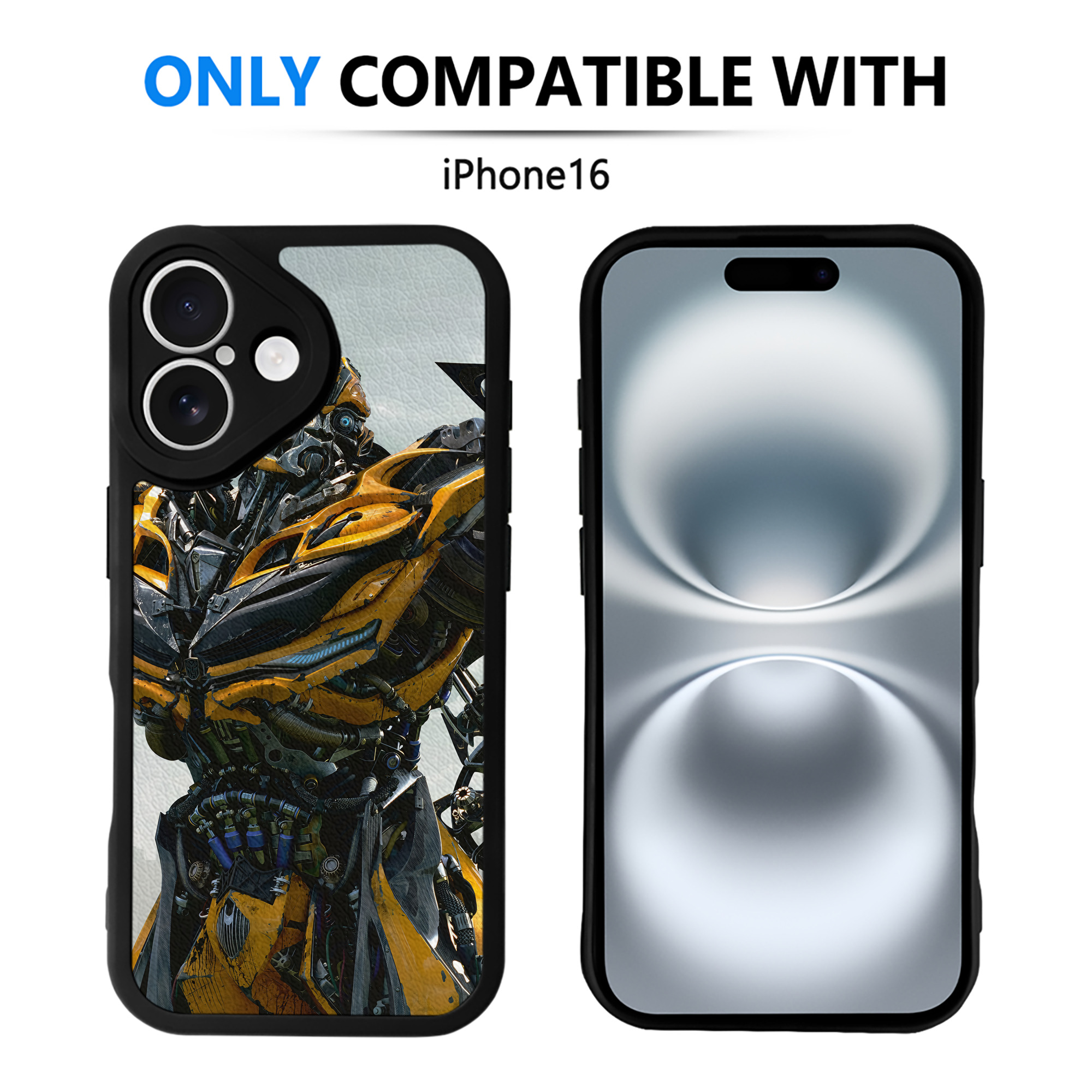 （画像用） Transformers トランスフォーマー 【iPhone 16シリーズ対応】シリコンスマホケース（レザー調） 材質：シリコン